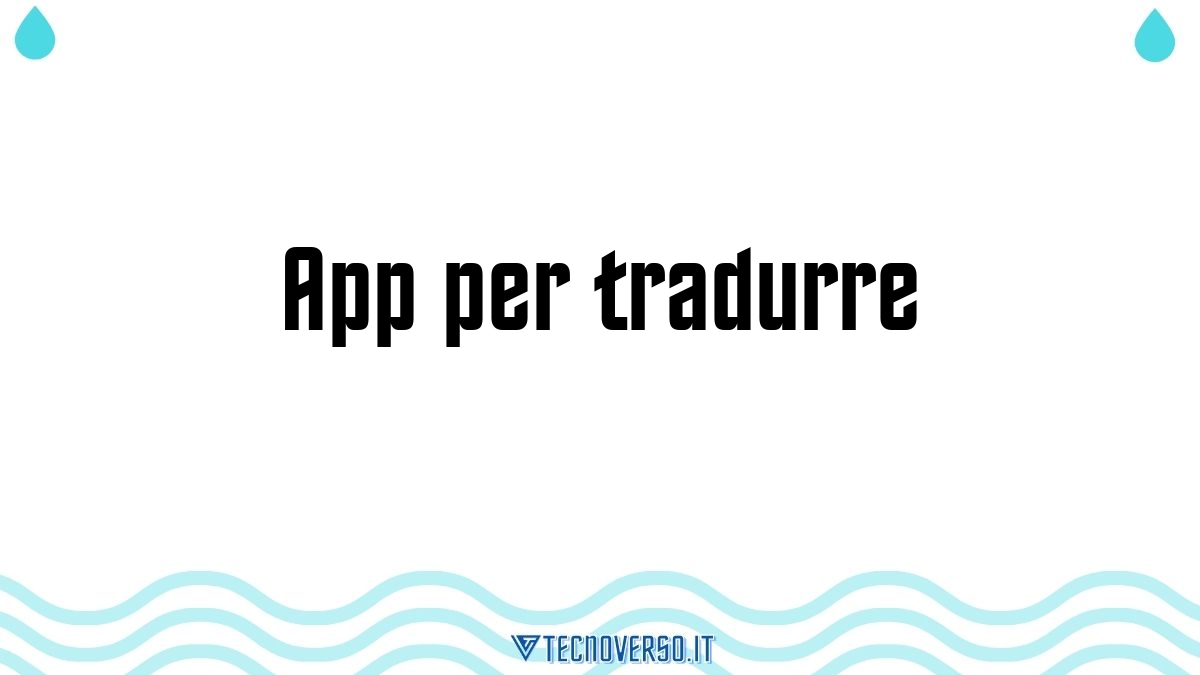 App per tradurre