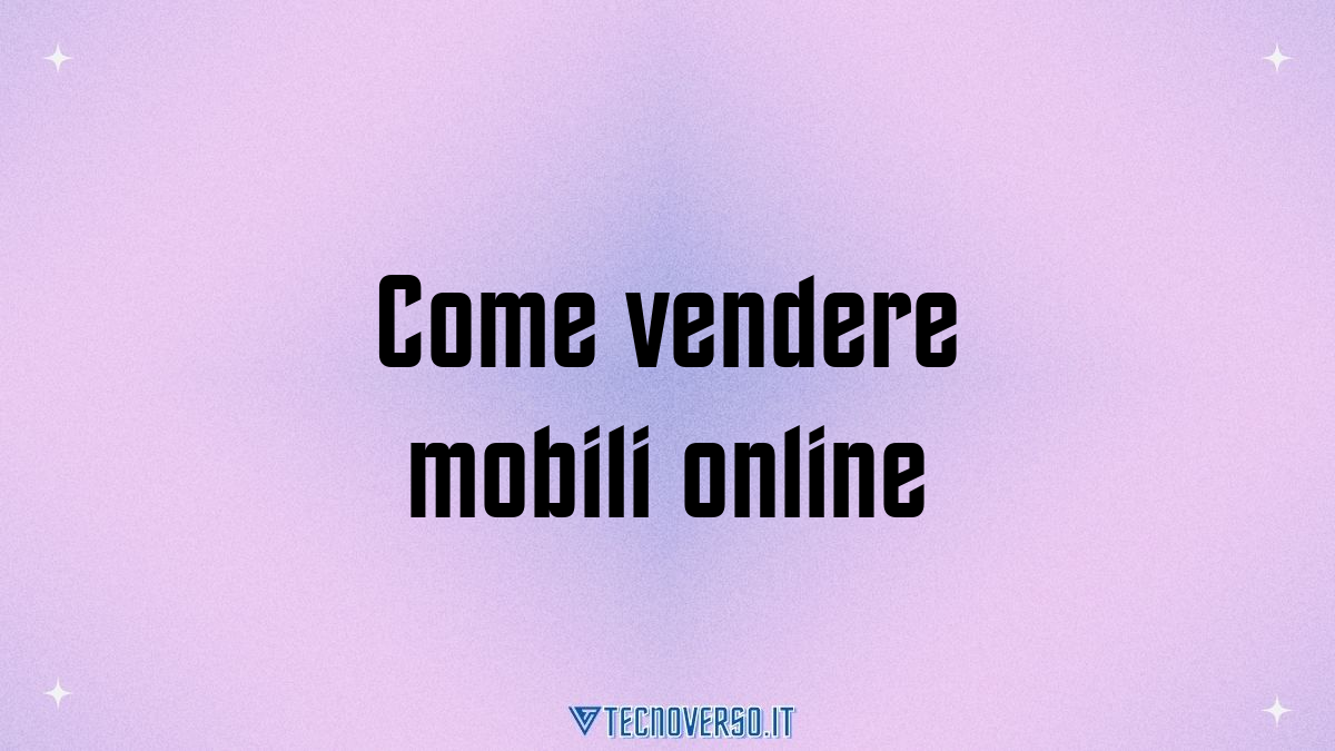 Come vendere mobili online