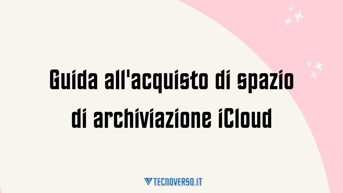 Guida allacquisto di spazio di archiviazione iCloud