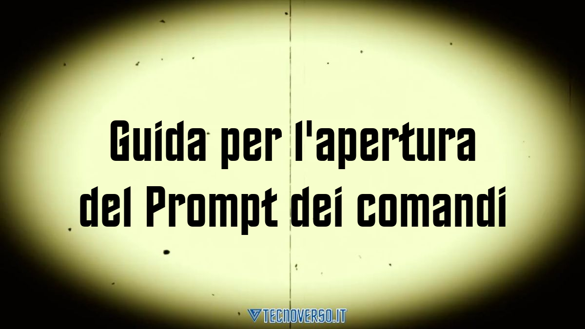 Guida per lapertura del Prompt dei comandi