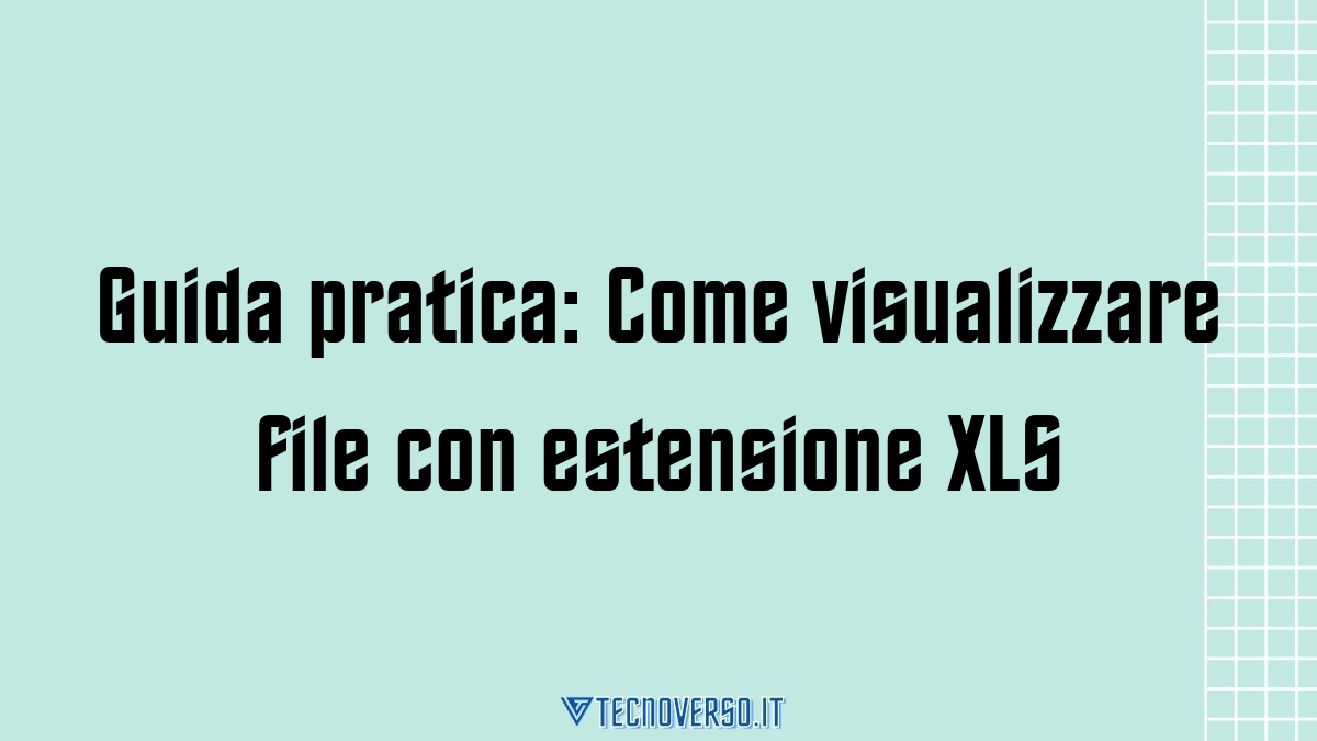 Guida pratica Come visualizzare file con estensione XLS